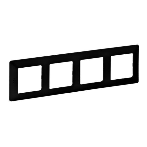 Рамка 4 пости Legrand Valena Life, матовий чорний