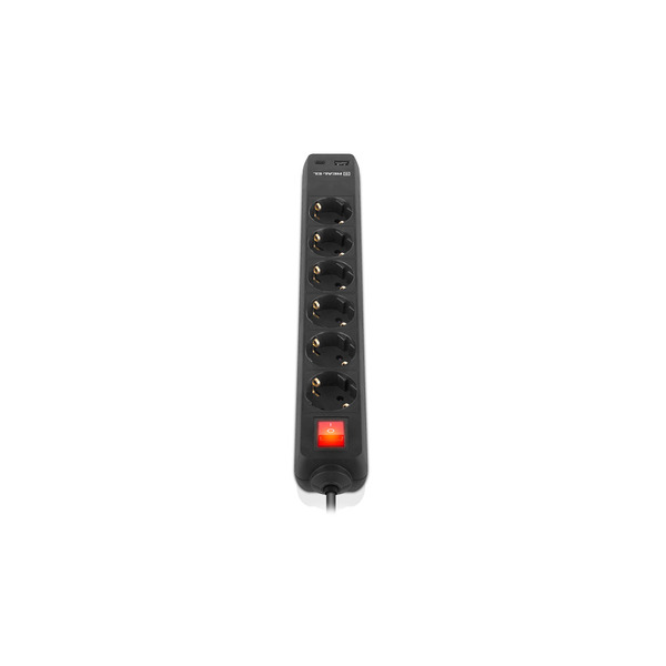Сетевой фильтр REAL-EL RS-Protect 605 3 м Black (EL122300041)