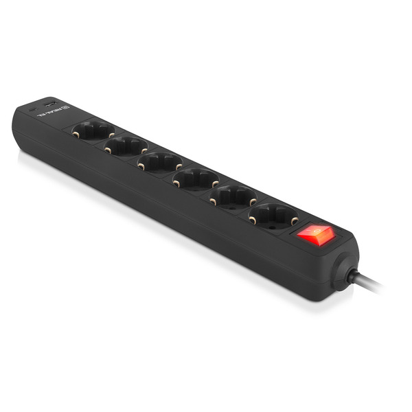 Сетевой фильтр REAL-EL RS-Protect 605 3 м Black (EL122300041)