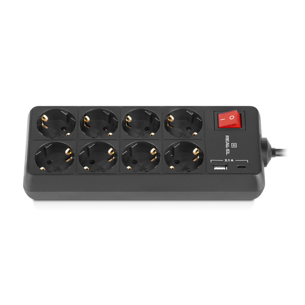 USB-хаб REAL-EL CQ-415 Space Grey