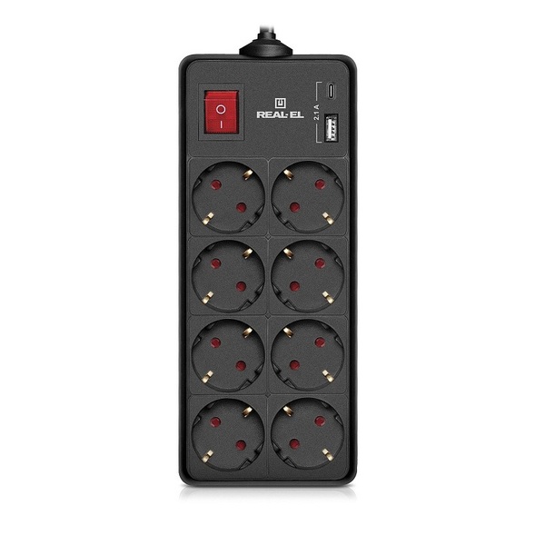 USB-хаб REAL-EL CQ-415 Space Grey