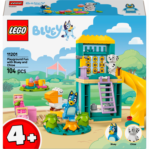 Конструктор LEGO Bluey Веселощі з Блуї та Хлоєю на ігровому майданчику 11201