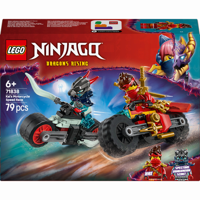 Конструктор LEGO Ninjago Швидкісні перегони Кая на мотоциклі 71838