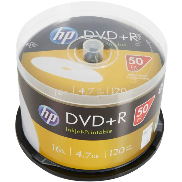 DVD-R диск 4.7GB, 16x, 50 шт, IJ Print, Spindle  (Із шпинделем-50шт)