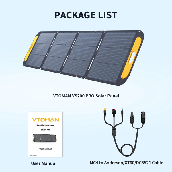 Сонячна панель Vtoman VS200 Pro
