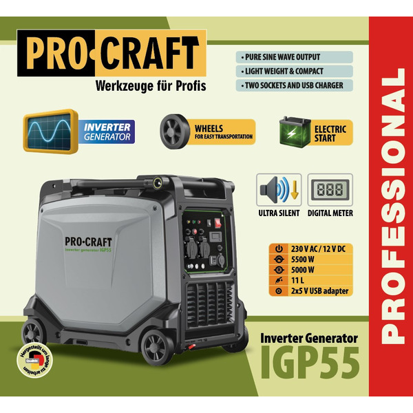 Генератор Procraft IGP55 PC-000055