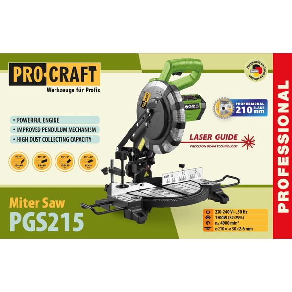 Дискова пила Procraft PGS215 PC-000215