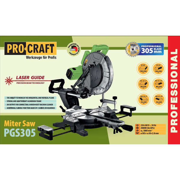 Дискова пила Procraft PGS305 PC-000305