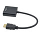 Перехідник HDMI M - VGA F чорний (без звуку) OEM