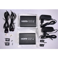 Подовжувач Atcom HDMI - RJ-45 (F/F), до 120 м, Black (14157)
