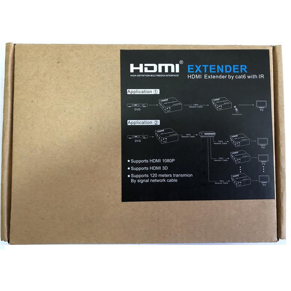 Удлинитель Atcom HDMI - RJ-45 (F/F), до 120 м, Black (14157)