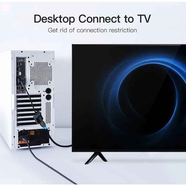 Адаптер Vention VGA-HDMI, 0.2 m, со звуком и питанием (ACNBB)