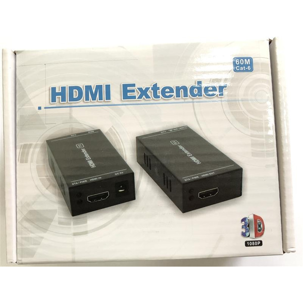 Удлинитель Atcom HDMI - RJ-45 (F/F), до 60 м, Black (14371)
