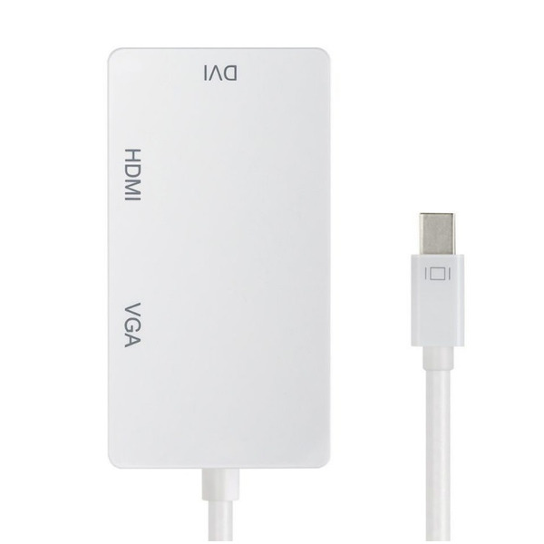 Перехідник mini DisplayPort M --> HDMI/VGA/DVI (24+5), FHD 1080p