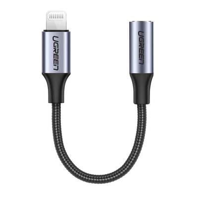 Перехідник Lightning to 3.5 mm 10cm Headphone Jack Adapter Model US211 UGREEN Сірий