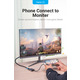 Перехідник USB3.1 Type-C --> HDMI (F), 4K 30HZ, кабель 0.15м, Vention