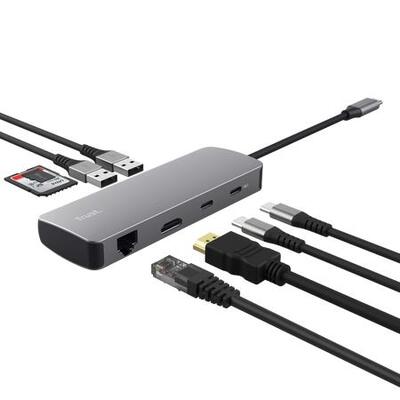 Мультипортовий адаптер Trust Dalyx 8-in-1 Multiport Adapter (25672)