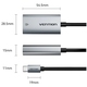 Перехідник USB Type-C--> Ethernet RJ45 1000Mb чорний Aluminum Alloy Type Vention