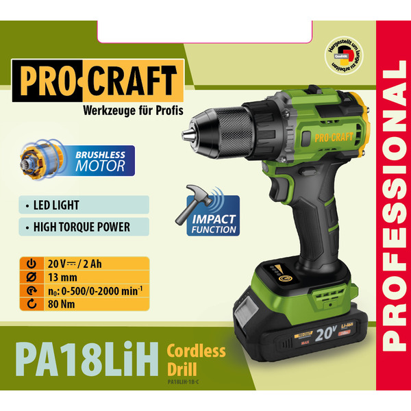 Шуруповерт Procraft PA18LiH PC-001822