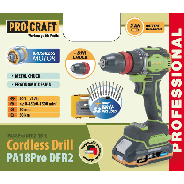 Шуруповерт Procraft PA18Pro DFR2 PC-001824