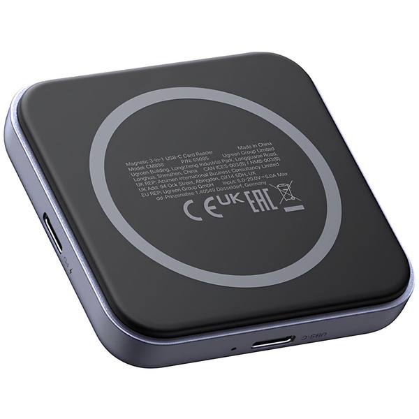 Картридер UGREEN Card Reader USB 3.2 Magnetic USB-C SD/MicroSD UHS-II PD 100W CM898 (65095)