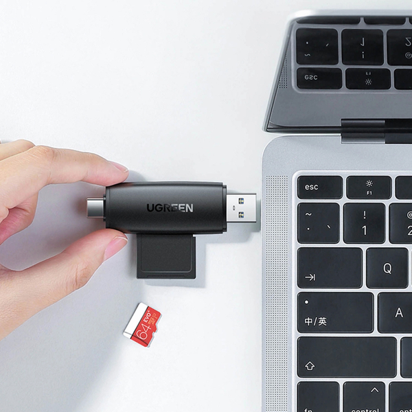 Картридер UGREEN Card Reader USB-С 3.1 USB-A TF/SD CM304 (80191)