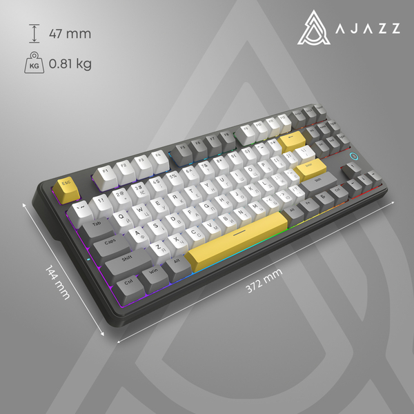 Клавиатура Ajazz AK870 V2 Flying Fish Switch Black USB-C (AK870-V2-FF-BGY)
