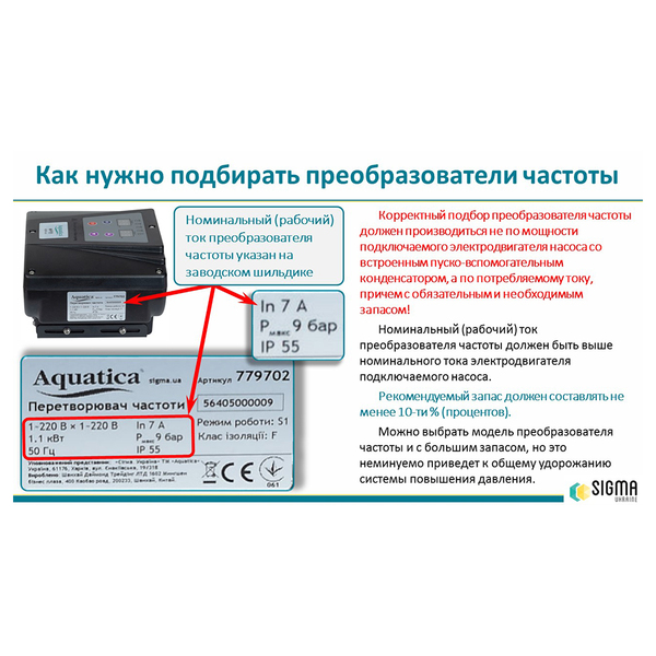 Перетворювач частоти Aquatica (779704)