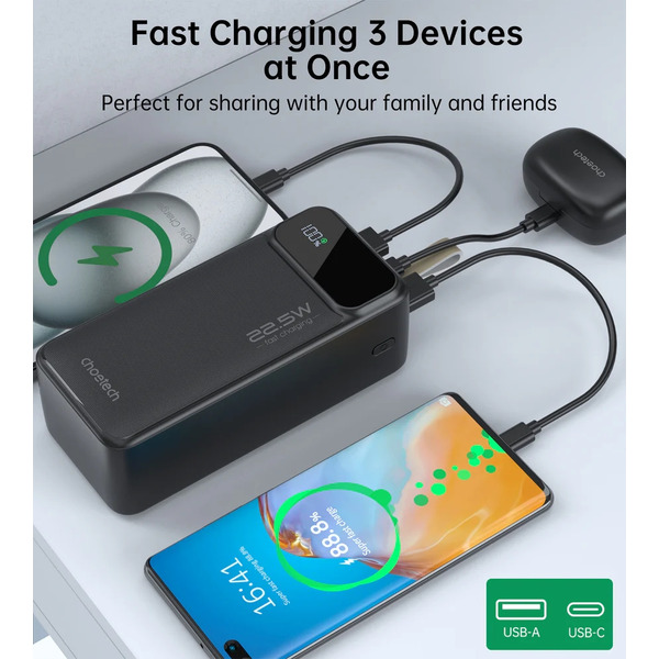 Зовнішній акумулятор (Power Bank) Choetech B731-ACBK