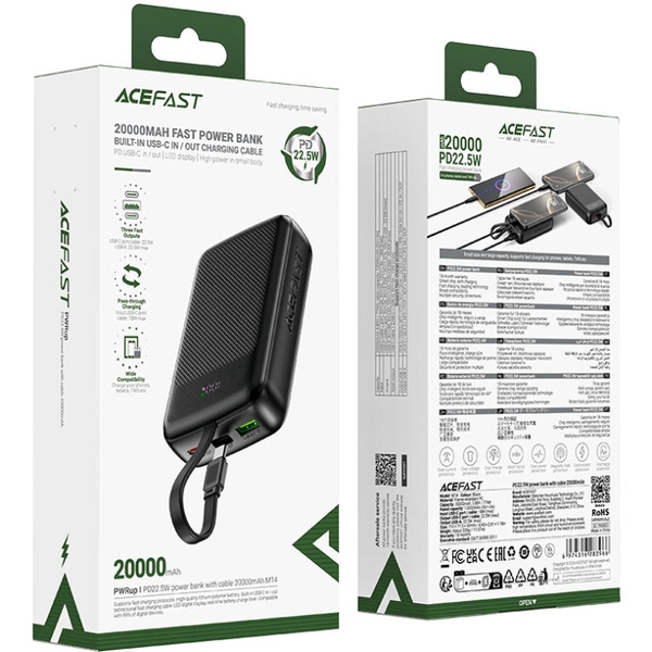 Зовнішній акумулятор (Power Bank) Acefast 6974316283966