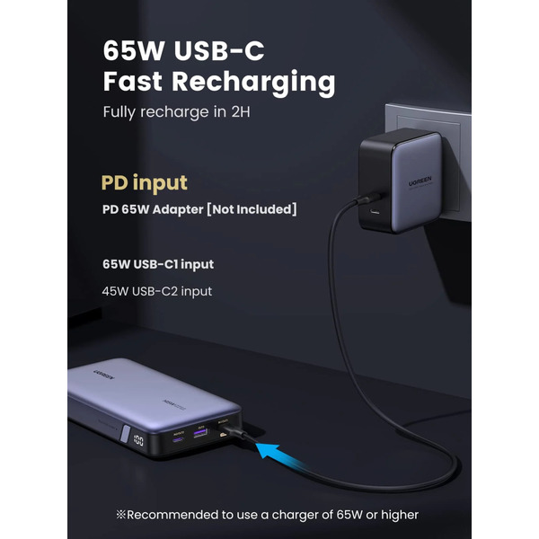 Зовнішній акумулятор (Power Bank) Ugreen 90597A