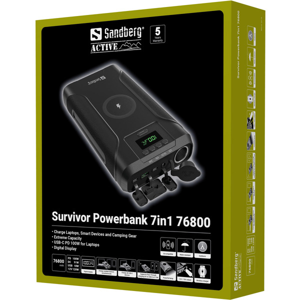 Зовнішній акумулятор (Power Bank) Sandberg Survivor 76800 421-15
