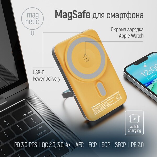 Зовнішній акумулятор (Power Bank) ColorWay CW-PB100LPA2Y-WPDD