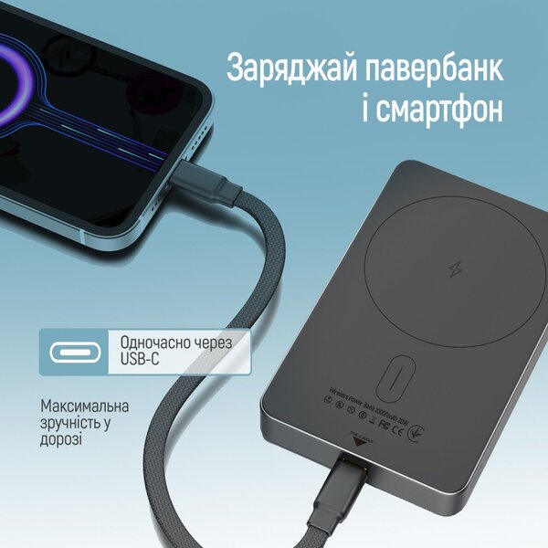 Зовнішній акумулятор (Power Bank) ColorWay CW-PB100LPA1BK-WPDD