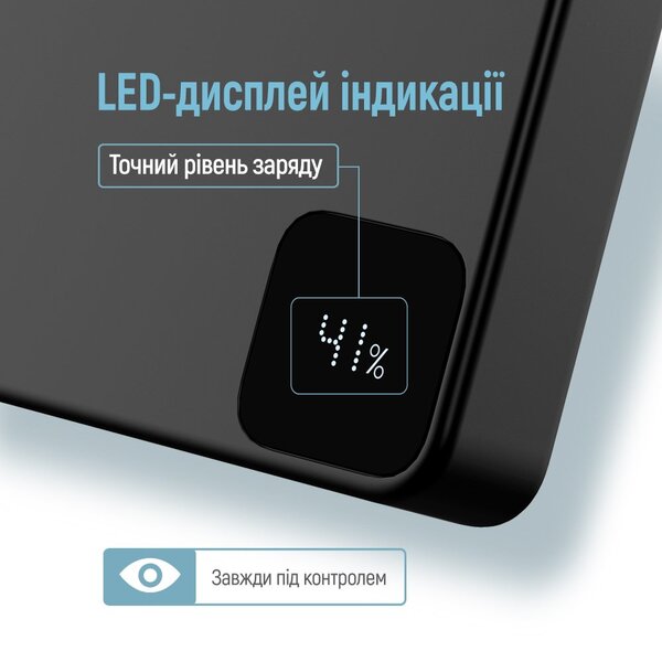Зовнішній акумулятор (Power Bank) ColorWay CW-PB100LPA1BK-WPDD
