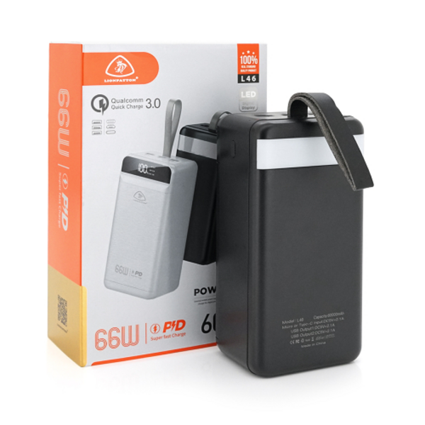 Зовнішній акумулятор (Power Bank) LIONPATTON L46, 60000mAh