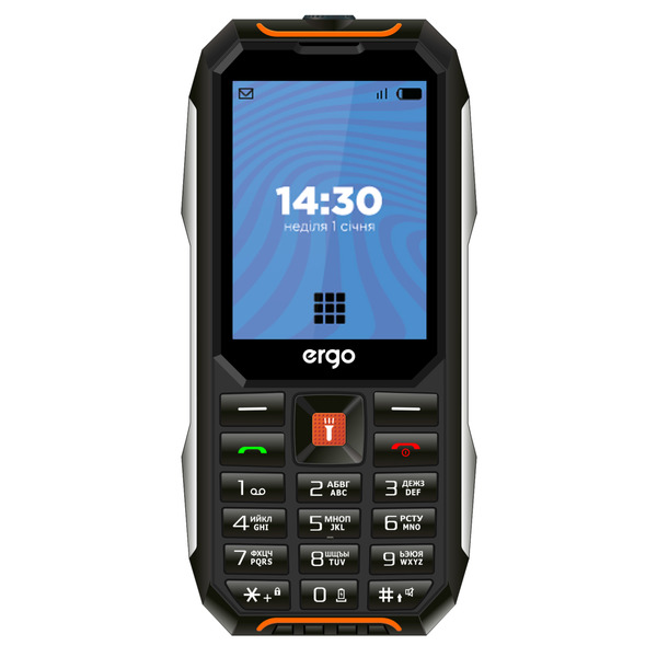 Мобільний телефон ERGO E283 Dual Sim Black orange