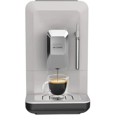 Кавомашина Krups My Coffee+ 1.5л, зерно, ОLED дисплей, авторецептів - 3, метал, сірий