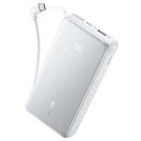 Портативний зарядний пристрій Anker - 20000 mAh 22.5W Built-In USB-C Cable White