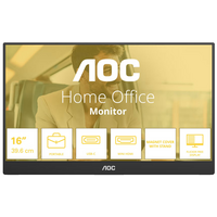 TFT 15.6" AOC 16T20E2, IPS, HDMI, USB- C, колонки, чорний