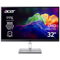 Монiтор TFT ACER 27" PE270KL1smiqpruzx (UM.HP0EE.101) IPS 4K 72Hz HDMI DP USB-C Pivot USB hub MM Silver