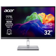 Монiтор TFT ACER 27" PE270KL1smiqpruzx (UM.HP0EE.101) IPS 4K 72Hz HDMI DP USB-C Pivot USB hub MM Silver