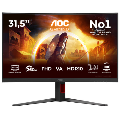 Монiтор 31.5" AOC C32G4Z Black/Red