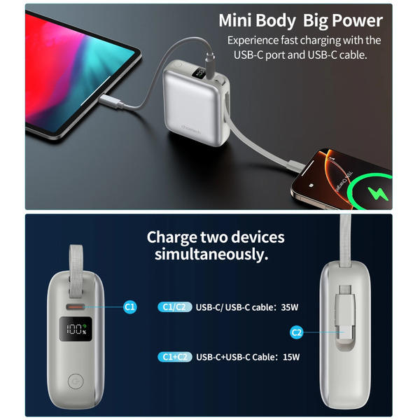 Акумулятор універсальний Choetech 10000mAh (B832-GY)