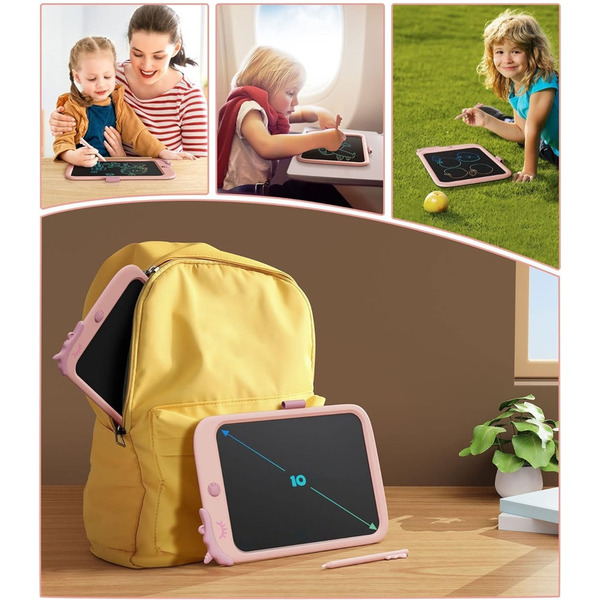 Дитячий LCD планшет для малювання Urmywo Єдиноріг 10” Multicolor (UК1009pink) рожевий
