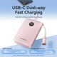 Акумулятор універсальний Vention 10000mAh 22.5W Pink (FKAP0-C)