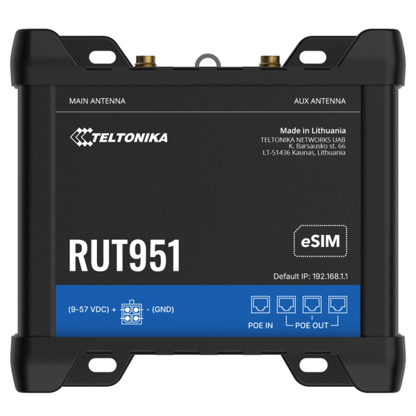 Маршрутизатор Teltonika RUT951 POE+ (RUT951B10J00)