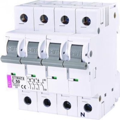 Автоматичний вимикач ETI ETIMAT 6 3p+N C 50А (6 kA)
