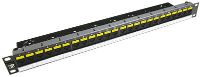 Патч-панель 24xRJ45, DG +, PowerCat 5e, неекранована 1U Графіт. Кольору, MOLEX