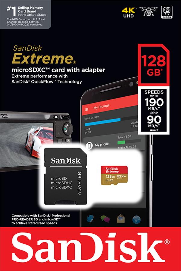 Карта пам`ятi SanDisk Extreme SDSQXAA-128G-GN6MA
